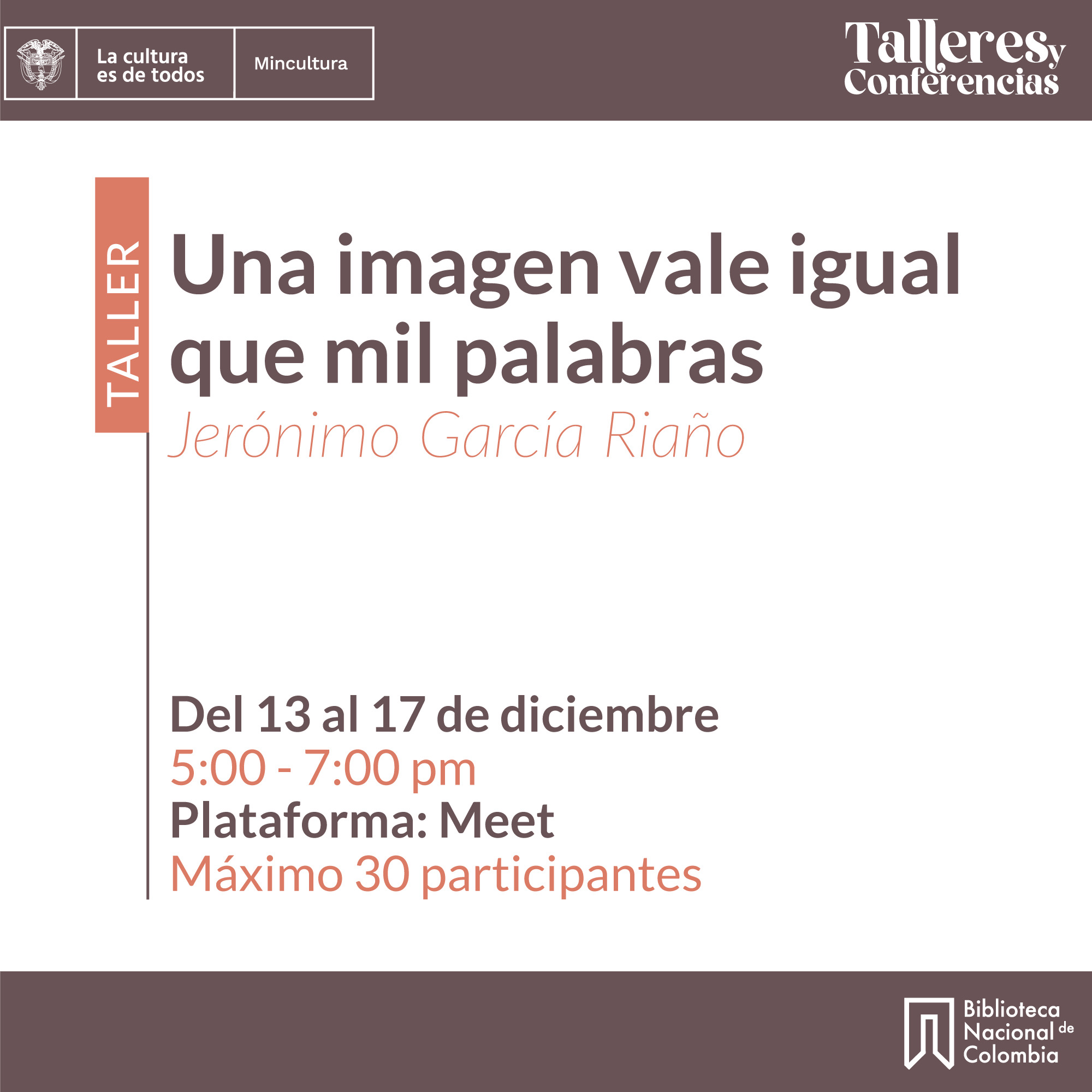 Taller “Una imagen vale igual que mil palabras”